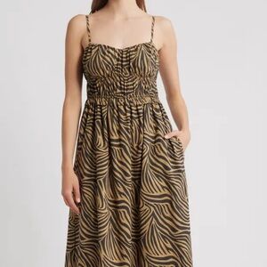 Rails Cayman Breeze Shirred Bodice Cotton Blend Sundress, size small. Brand new